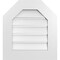 Ekena Millwork Octagonal Top Surface Mount PVC Gable Vent: Functional, w/ 3-1/2"W x 1"P Standard Frame, 20"W x 22"H GVPOT20X2201SF - alternate 1
